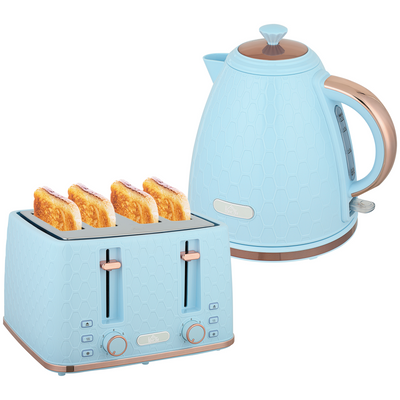 HOMCOM 1.7L Kettle and Toaster Set with Defrost Reheat and Crumb Tray - TOYFACTORY