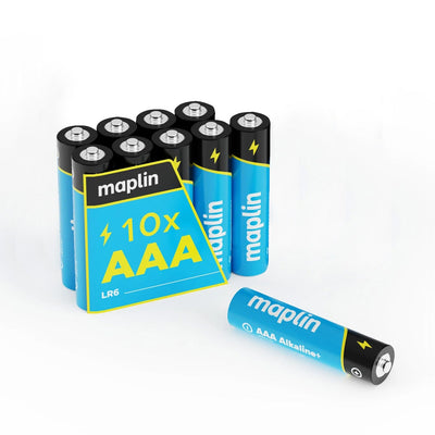 Maplin AAA LR03 1.5V Alkaline Batteries 7 Year Shelf Life High Performance - TOYFACTORY