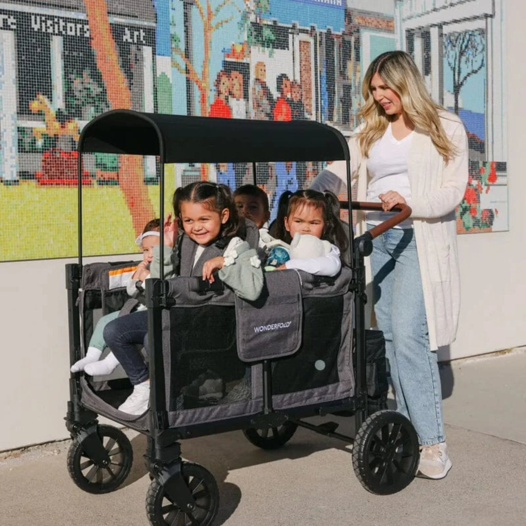 Wonderfold W4 Luxe Pro Stroller Wagon - Charcoal Grey