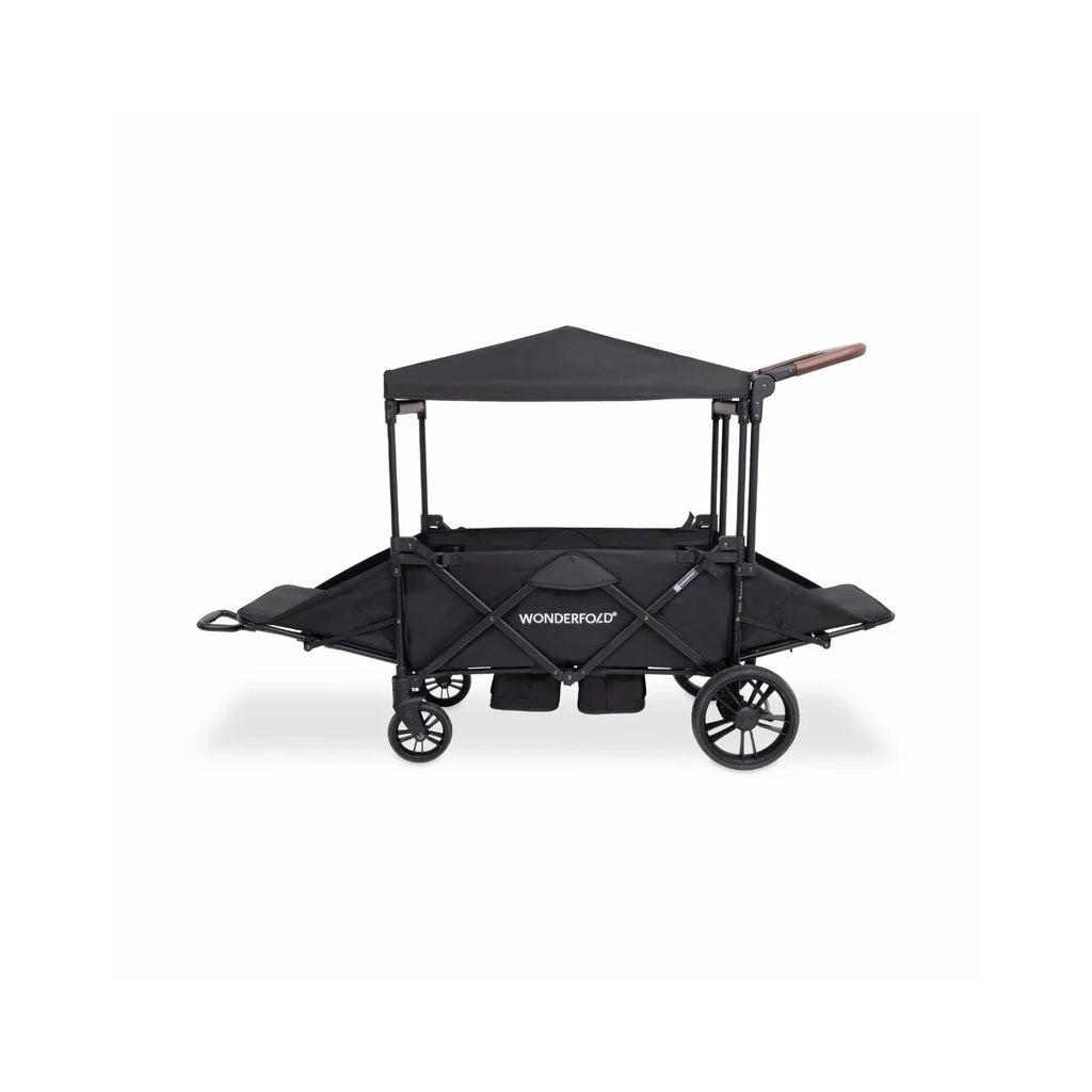 Wonderfold X2R Push & Pull Quad Stroller Wagon - Black