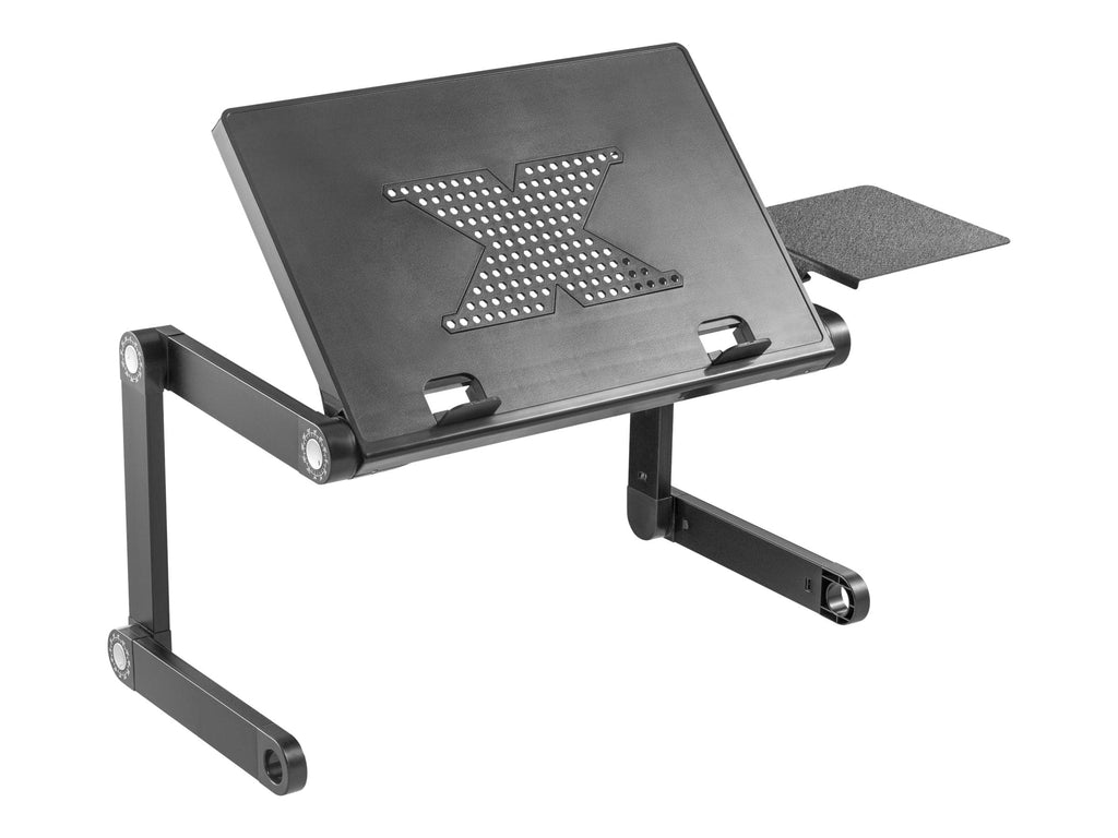 ProperAV Laptop Stand for Bed / Sofa / Desk with Adjustable Legs & Mouse Pad - Black - TOYFACTORY
