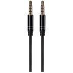 Maplin 3.5mm Aux Stereo 4 Pole Jack Plug to 3.5mm 4 Pole Jack Plug Cable - Black, 3m
