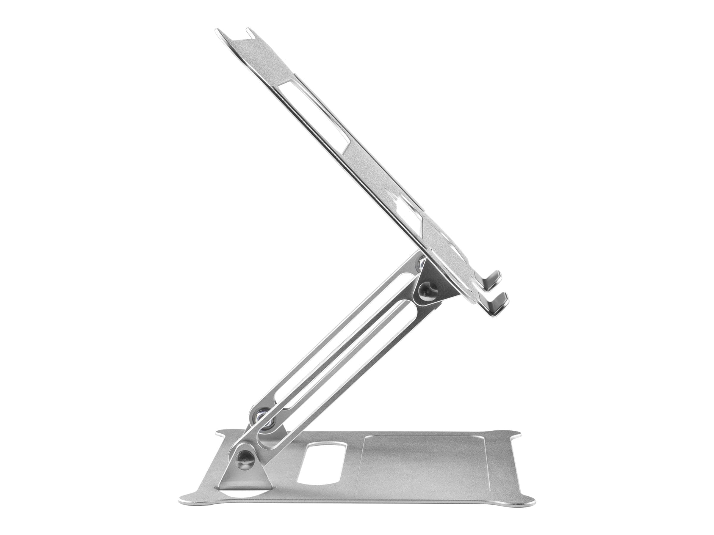 ProperAV Aluminium Construction Fully Adjustable Laptop or Tablet Stand - Silver - TOYFACTORY
