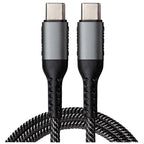 Maplin USB-C to USB-C 60W PD Braided Cable - Silver - TOYFACTORY