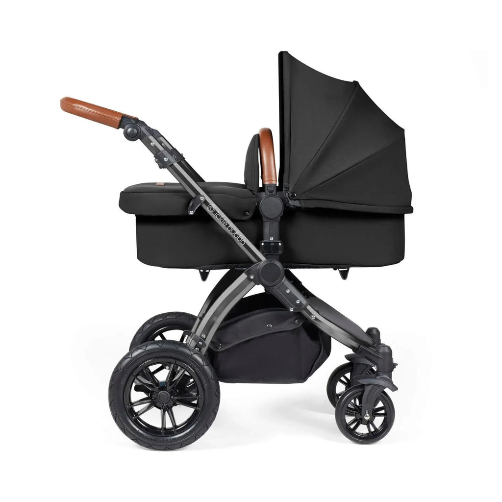 Ickle Bubba Stomp Luxe 2-in-1 Pushchair & Carrycot - Black/Midnight/Tan