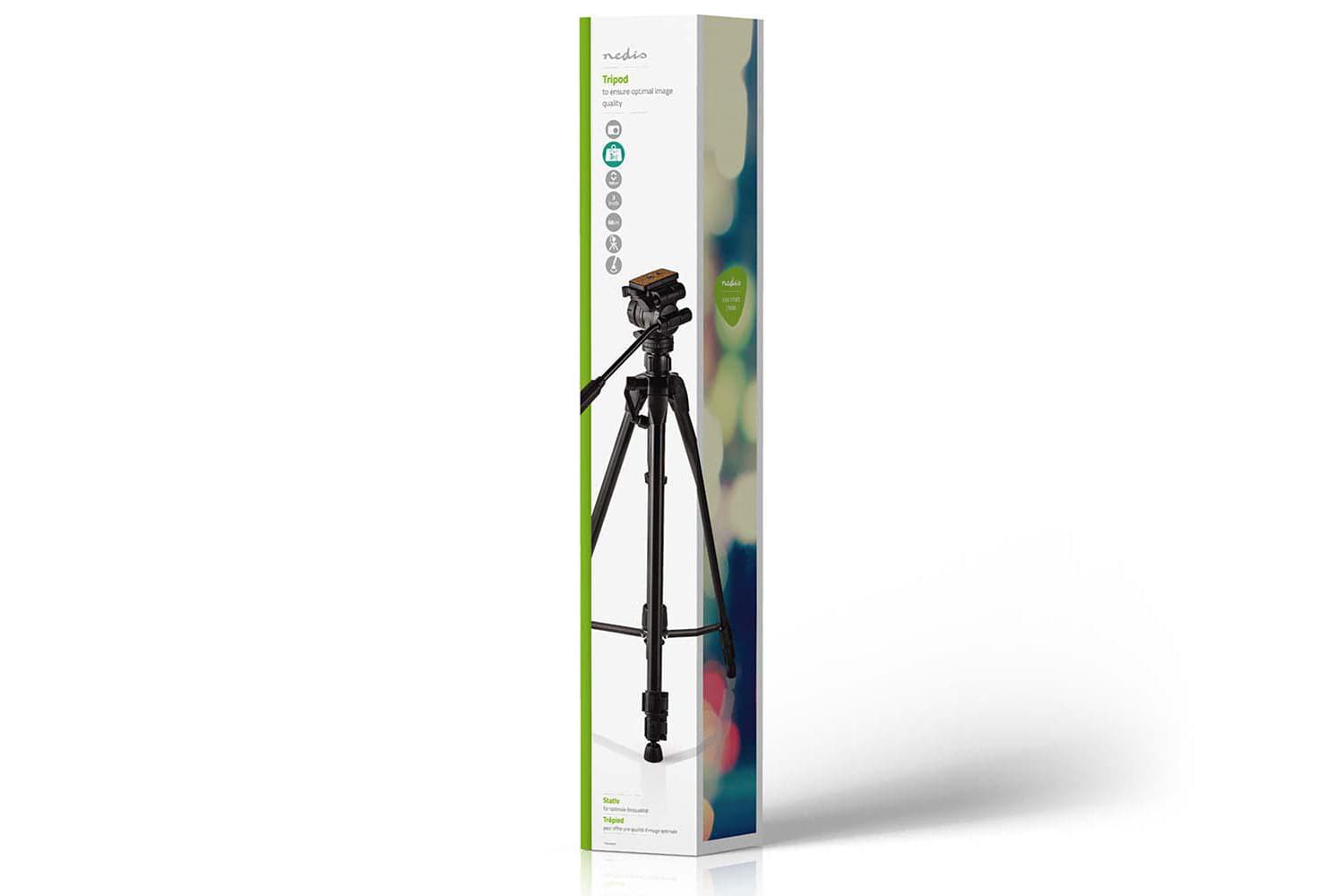 Nedis 3 Section 1.65m Tripod with 3-way Friction Pan & Tilt Head