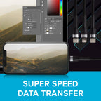 Maplin 2-in-1 USB-C to Multi-Charging USB-C 65W & Lightning 12W Braided Cable - TOYFACTORY