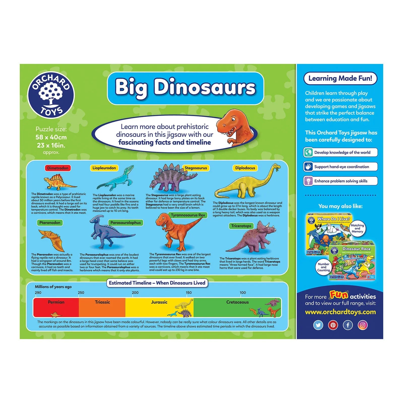 Orchard Toys Big Dinosaurs Jigsaw Puzzle - TOYFACTORY