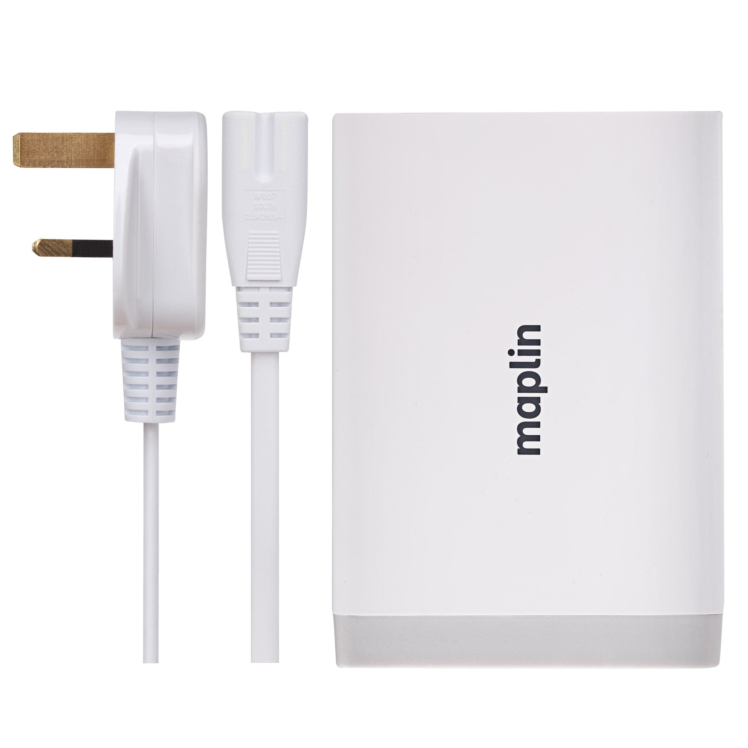 Maplin 6 Port USB Charging Station 4x USB-A / 2x USB-C 65W High Speed Charging with 1m Cable - TOYFACTORY