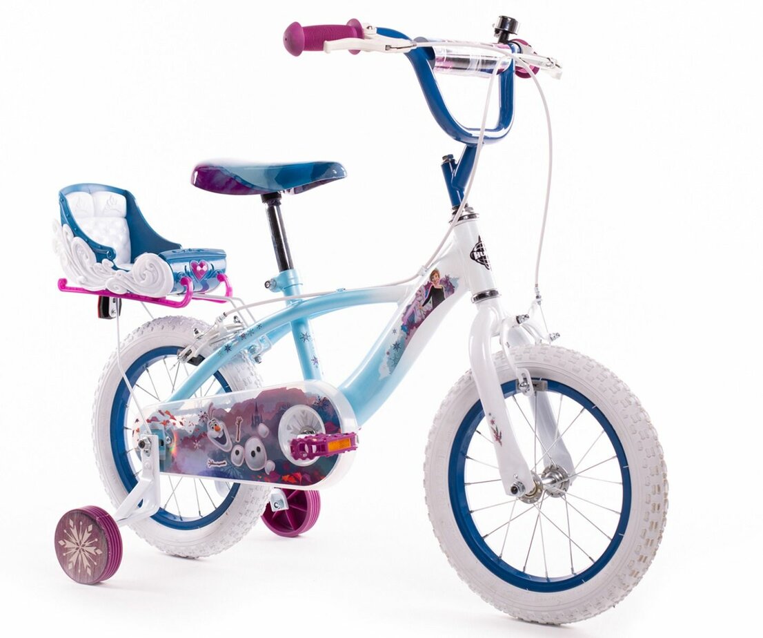 Huffy Girls Disney Frozen 14" Bike with sleigh - TOYFACTORY