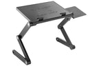 ProperAV Laptop Stand for Bed / Sofa / Desk with Adjustable Legs & Mouse Pad - Black - TOYFACTORY