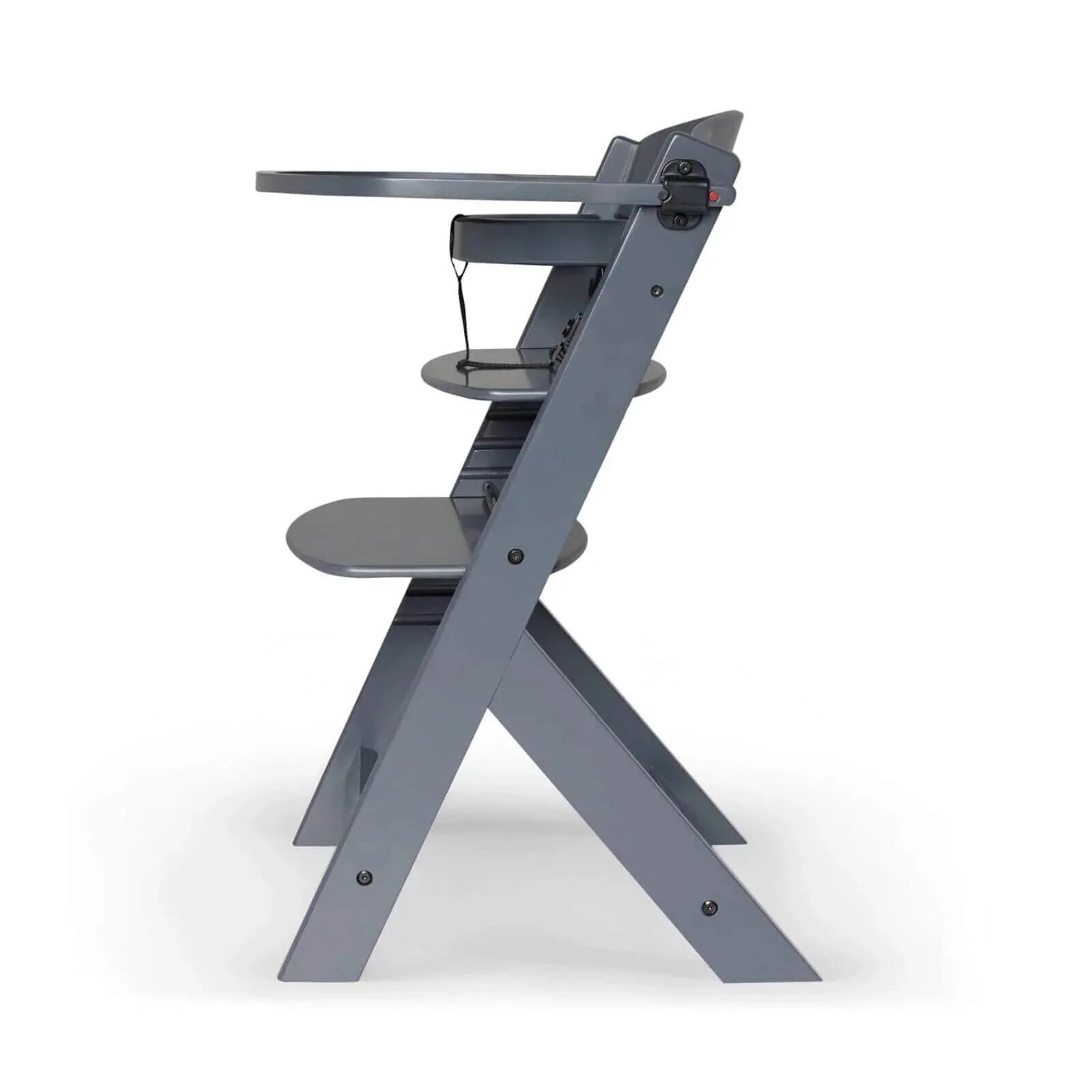 Kinderkraft Enock Wooden Highchair - Full Grey - TOYFACTORY