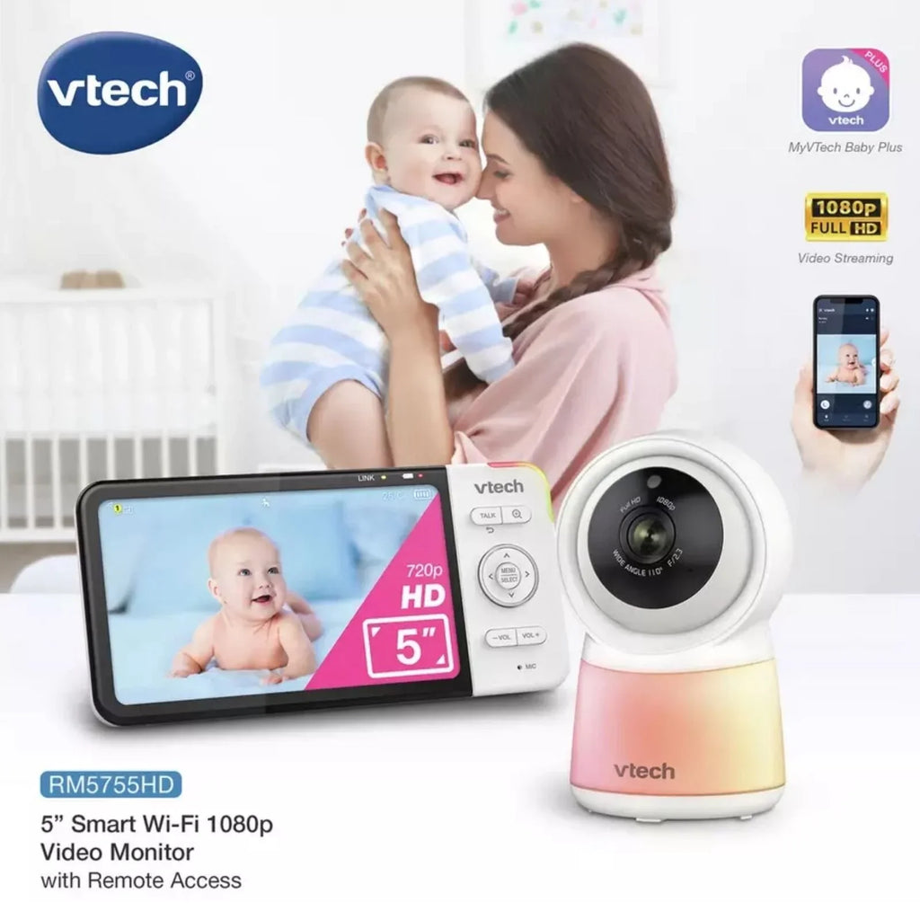 VTech RM5755HD 5" Smart Wi-Fi 1080p Video Baby Monitor - TOYFACTORY