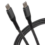 Maplin USB-C to USB-C 60W PD Braided Cable - Silver - TOYFACTORY