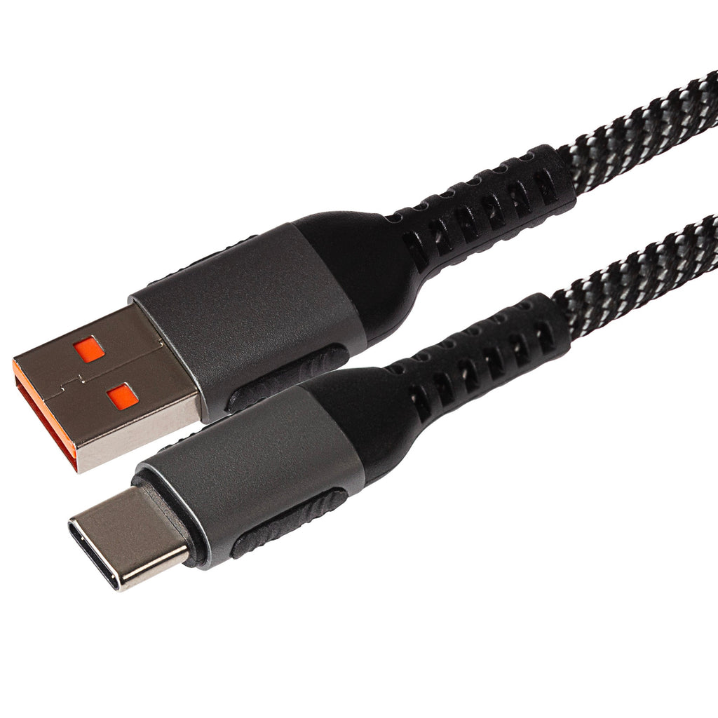 Maplin USB-C to USB-A 60W Braided Cable - Grey - TOYFACTORY