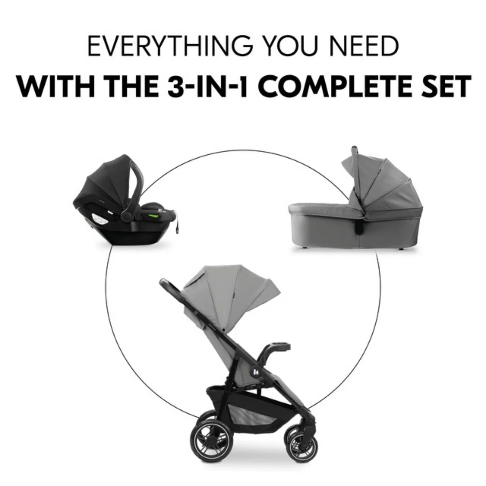 Hauck Shop N Care Trio Set - Grey - TOYFACTORY
