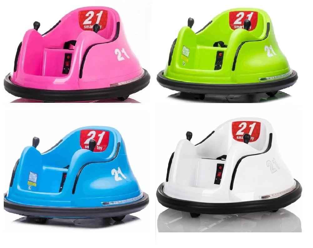 Kids ride-on Waltzer vehicle by Electric Ride On Cars, featuring colorful spinning ride-on toy for children.