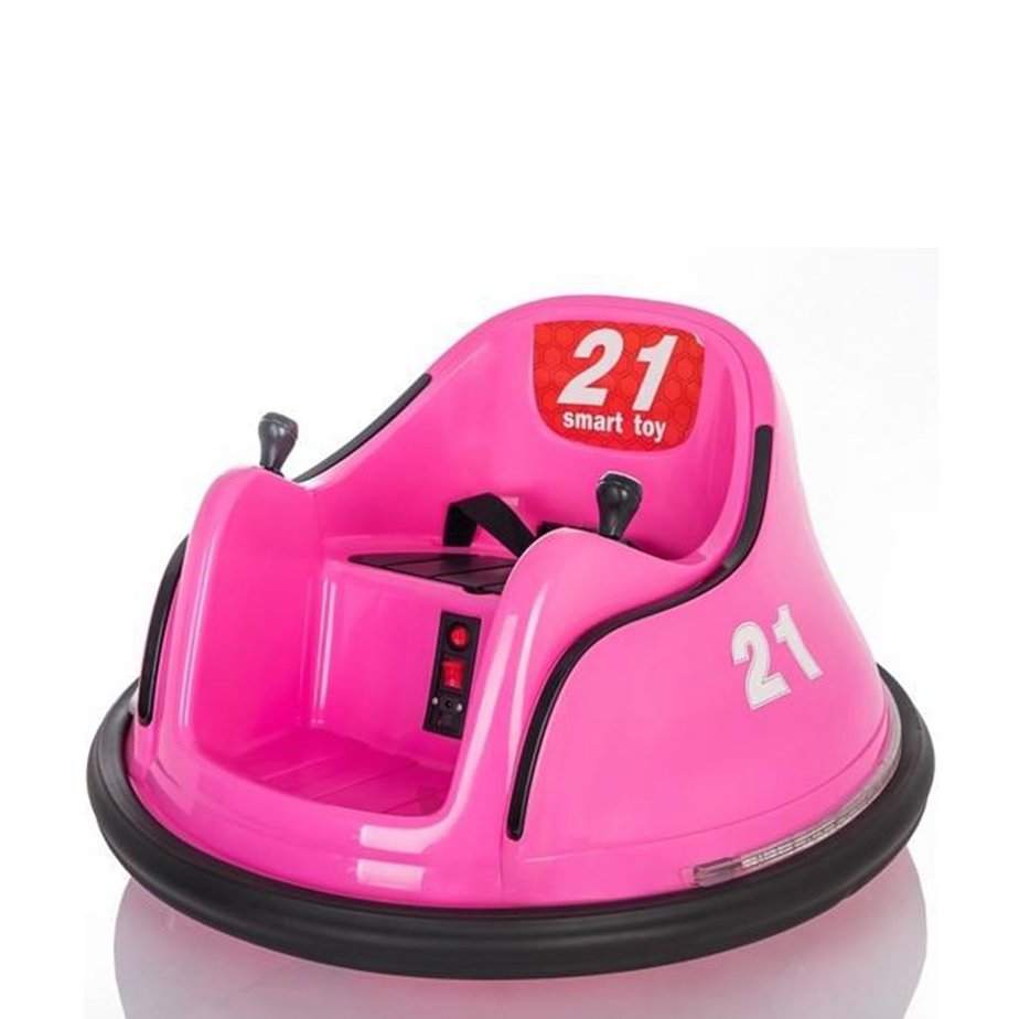 Pink Kids Ride On Waltzer 12V vehicle by Electric Ride On Cars, featuring a colorful spinning ride design for children.