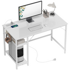 HOMCOM 120 x 60 cm Home Office Desk Reversible Study Table for Bedroom White