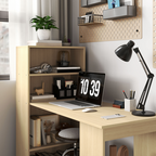 HOMCOM 120cm Computer Desk Bookshelf Writing Table Workstation 6 Shelves - TOYFACTORY