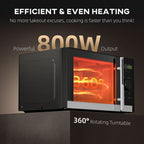 HOMCOM 23L Digital Microwave Oven with Auto Cook, 10 Levels, Eco Mode - TOYFACTORY