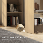 HOMCOM 120cm Computer Desk Bookshelf Writing Table Workstation 6 Shelves - TOYFACTORY