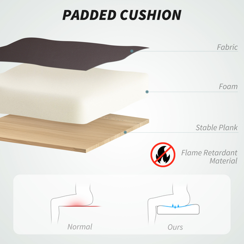 HOMCOM PU Leather Massage Office Chair, Reclining Desk Chair, Brown - TOYFACTORY