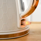 HOMCOM 1.7L Kettle and Toaster Set with Defrost, Reheat and Crumb Tray, White - TOYFACTORY