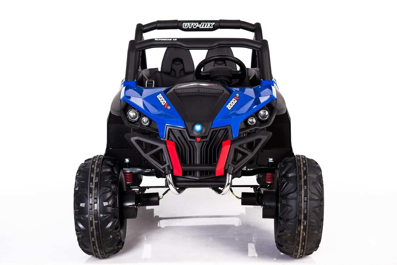 Blue Kids Electric Ride-On UTV Quad by Electric Ride On Cars with MP4 player, featuring rugged design and child-friendly controls.
