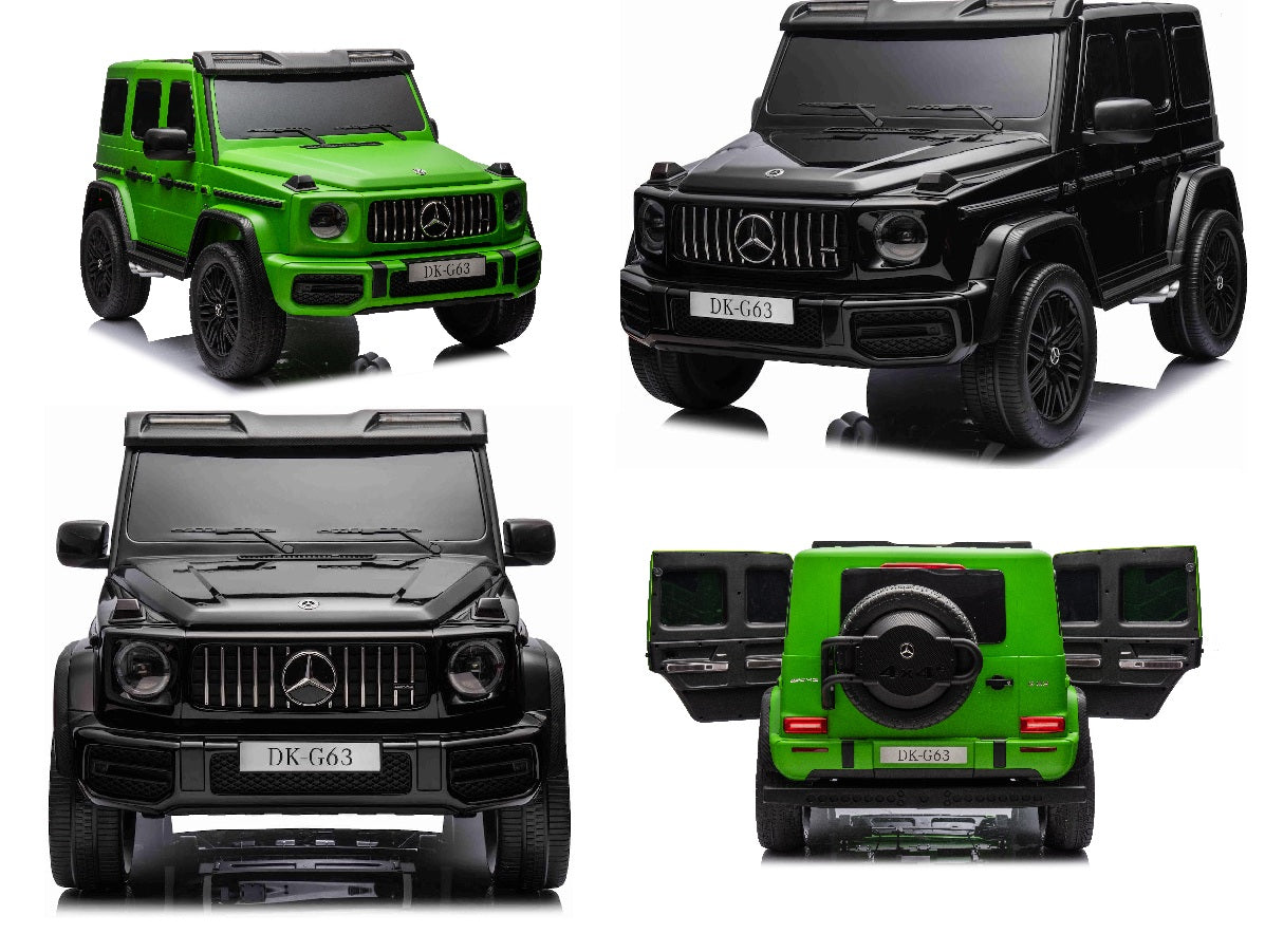 XXL-sized Mercedes G63 24V kids ride-on car by Electric Ride On Cars, featuring realistic G-Wagon design and spacious two-seater seat.
