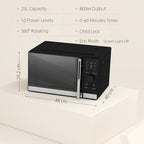 HOMCOM 23L Digital Microwave Oven with Auto Cook, 10 Levels, Eco Mode - TOYFACTORY